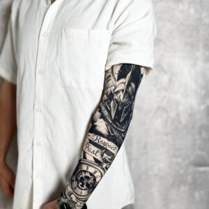 ساق دست مردانه طرح تتو طرح گلادیاتور
